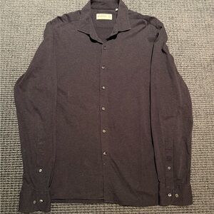 NICESTUFF - Navy Lexington Long Sleeve Button Down